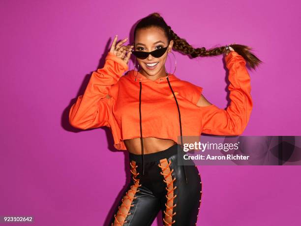 Singer Tinashe is photographed for Billboard Magazine on August 19, 2017 at the Billboard Hot 100 Music Festival at Northwell Heath at Jones Beach...