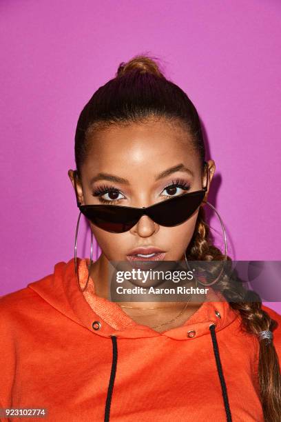 Singer Tinashe is photographed for Billboard Magazine on August 19, 2017 at the Billboard Hot 100 Music Festival at Northwell Heath at Jones Beach...