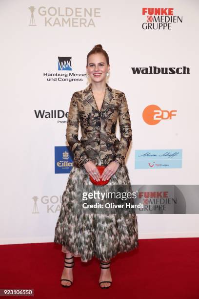 Alicia von Rittberg attends for the Goldene Kamera on February 22, 2018 in Hamburg, Germany.