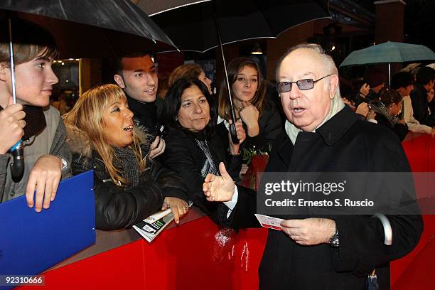 Carlo Giovannelli attends the Official Awards Ceremony during Day 9 of the 4th International Rome Film Festival held at the Auditorium Parco della...