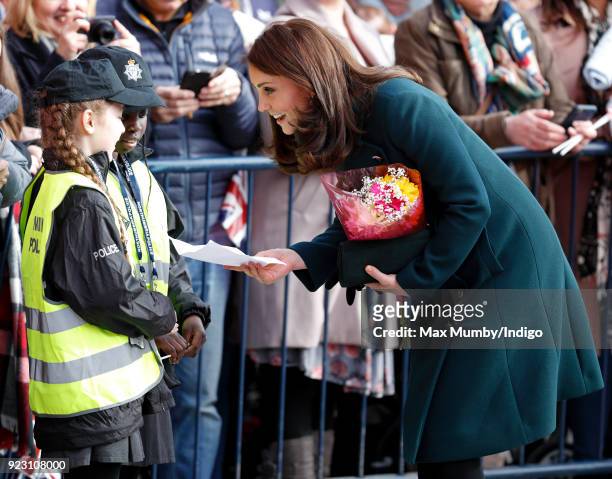 Catherine, Duchess of Cambridge visits The Fire Station, one of Sunderland's most iconic buildings, recently converted into a music and arts hub on...