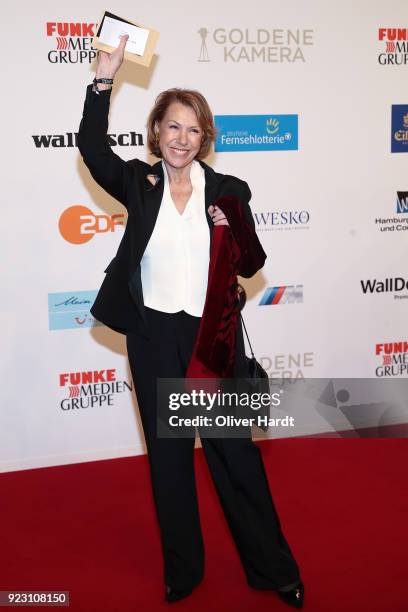 Gaby Dohm attends for the Goldene Kamera on February 22, 2018 in Hamburg, Germany.