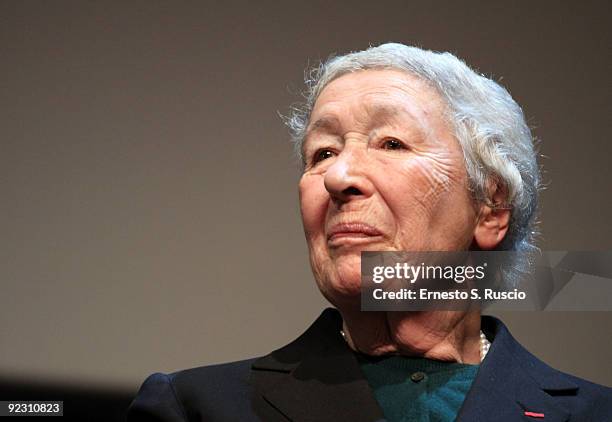 Member of Jury Gae Aulenti attends the Official Awards Ceremony on Day 9 of the 4th International Rome Film Festival held at the Auditorium Parco...