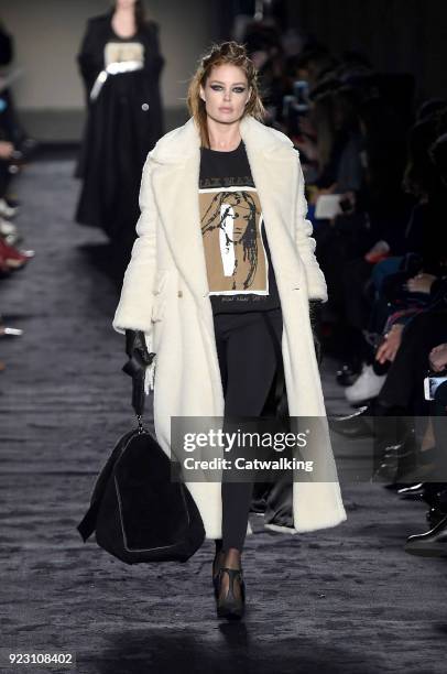 Model Doutzen Kroes walks the runway at the Max Mara Autumn Winter 2018 fashion show during Milan Fashion Week on February 22, 2018 in Milan, Italy.