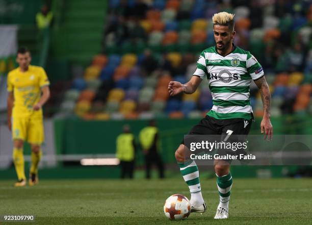 Sporting CP forward Ruben Ribeiro from Portugal in action during the UEFA Europa League match between Sporting CP and FC Astana at Estadio Jose...