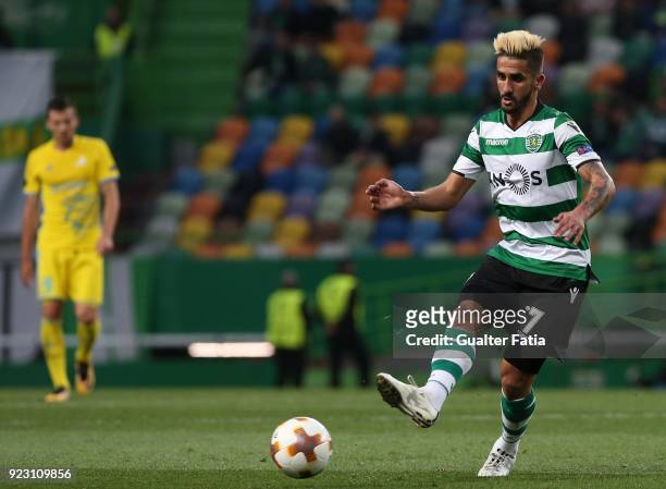 Sporting CP forward Ruben Ribeiro from Portugal in action during the UEFA Europa League match between Sporting CP and FC Astana at Estadio Jose...
