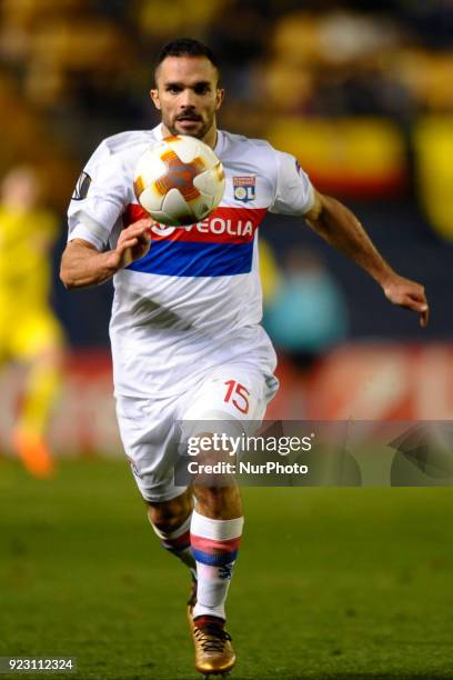 Jeremy Morel during the match between Villarreal CF against Olympique of Lyon. Round of 32, 2nd leg of UEFA Europa League at Ceramica stadium,...