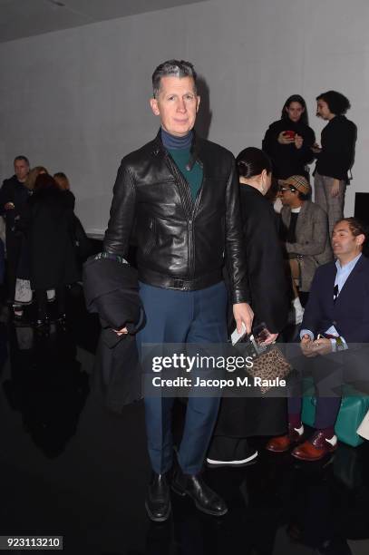 Stefano Tonchi attends Prada Fall/Winter 2018 Womenswear Fashion Show on February 22, 2018 in Milan, Italy.