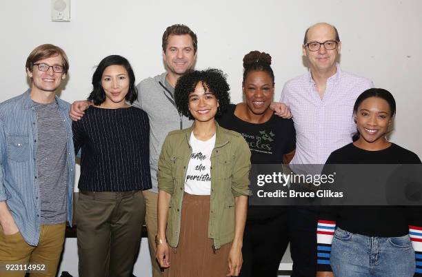 John McGinty, Kenny Leon, Julee Cerda, Joshua Jackson, Lauren Ridloff, Kecia Lewis, Anthony Edwards and Threshelle Edmond pose at broadway's upcoming...