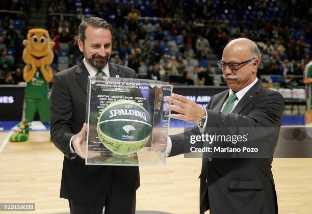 Joan Plaza, Head Coach of Unicaja Malaga in action during the 2017/2018 Turkish Airlines EuroLeague Regular Season Round 23 game between Unicaja...