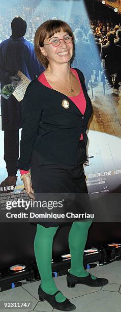 Ariane Ascaride attends the premiere of ''Le Concert'' at the Theatre du Chatelet on October 23, 2009 in Paris, France.