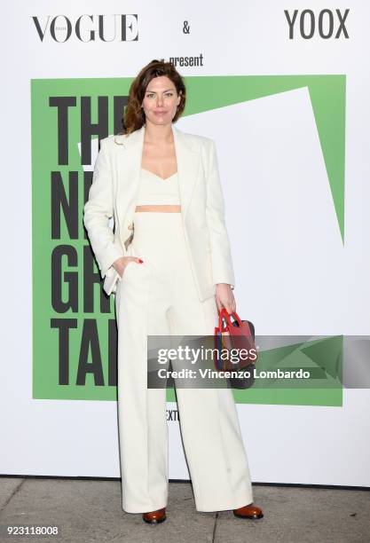 Sara Battaglia attends the 'The Next Green Talents' event during Milan Fashion Week Fall/Winter 2018/19 on February 22, 2018 in Milan, Italy.