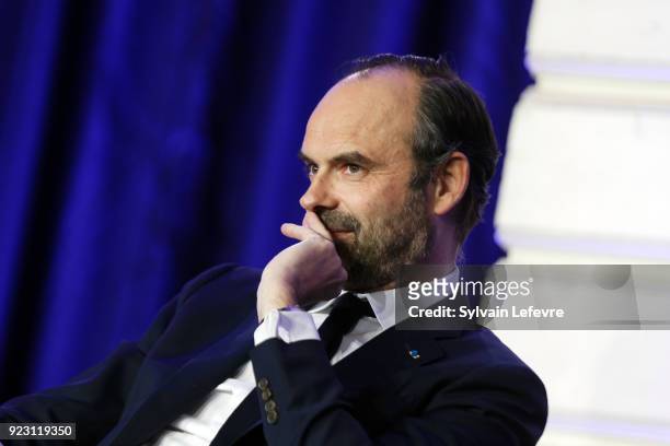 French Prime Minister Edouard Philippe attends the ceremony for the opening of the exhibition "Middle-Eastern Christians, 2000 Years of History" at...
