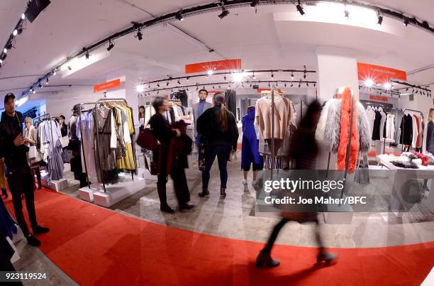 Atmosphere during the London Fashion Week Festival February 2018 on February 22, 2018 in London, United Kingdom.