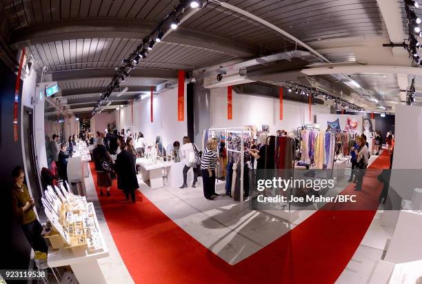 Atmosphere during the London Fashion Week Festival February 2018 on February 22, 2018 in London, United Kingdom.