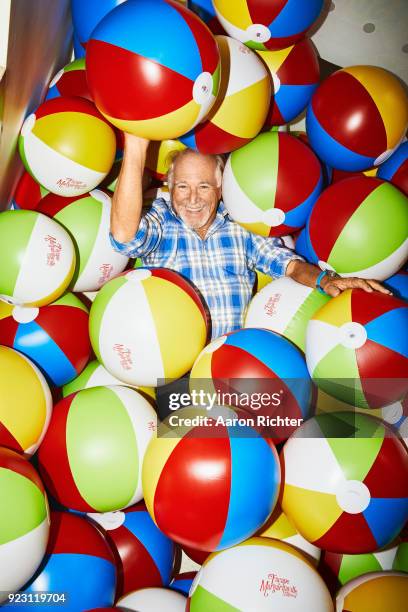 Singer Jimmy Buffett is photographed for New York Times on January 22, 2018 at Marquis Theater in New York City.