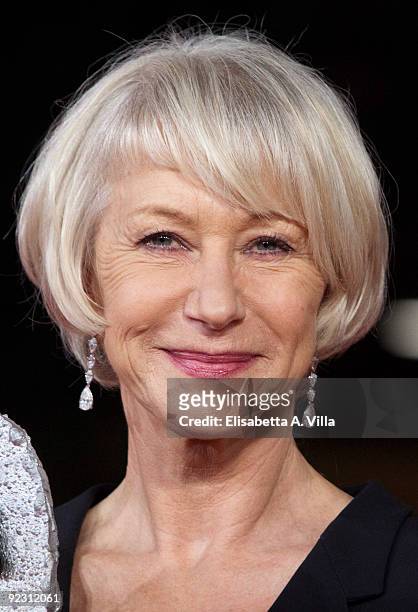 Actress Helen Mirren attends the Official Awards Photocall on Day 9 of the 4th International Rome Film Festival held at the Auditorium Parco della...