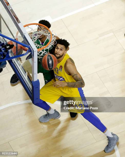 Jonah Bolden, #43 of Maccabi Fox Tel Aviv in action during the 2017/2018 Turkish Airlines EuroLeague Regular Season Round 23 game between Unicaja...