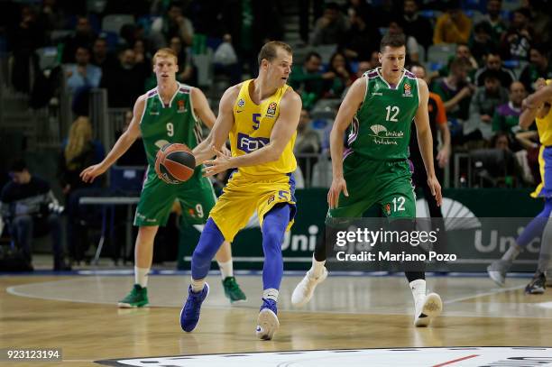 Michael Roll, #5 of Maccabi Fox Tel Aviv in action during the 2017/2018 Turkish Airlines EuroLeague Regular Season Round 23 game between Unicaja...