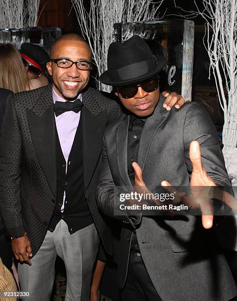 Kevin Lies EVP of Warner Music Group and Recording artist Ne-Yo attend Ne-Yo's 30th Birthday Bash "Cold As Ice" at Cipriani 42nd Street on October...