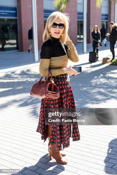 Carmen Lomana is seen at ARCO on February 22, 2018 in Madrid, Spain.