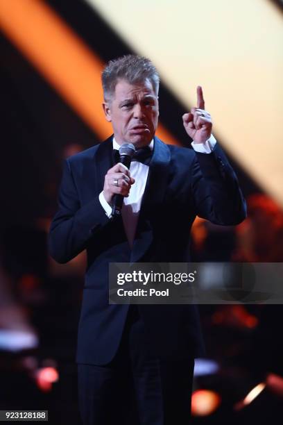 Comedian Michael Mittermeier during the show of "Goldene Kamera 2018" at Messehallen on February 22, 2018 in Hamburg, Germany.