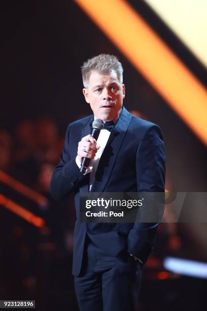 Comedian Michael Mittermeier during the show of "Goldene Kamera 2018" at Messehallen on February 22, 2018 in Hamburg, Germany.