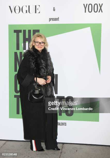 Evelina Khromtchenko attends the 'The Next Green Talents' event during Milan Fashion Week Fall/Winter 2018/19 on February 22, 2018 in Milan, Italy.
