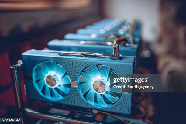 mining rig - blockchain mining stock pictures, royalty-free photos & images