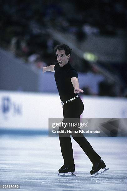 Winter Olympics: Canada Kurt Browning in action during Men's Free Skate Program at Hamar Olympic Amphitheatre. Hamar, Norway 2/13/1994--2/27/1994...