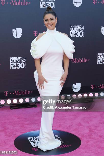 Chiquinquira Delgado attends Univision's 30th Edition Of "Premio Lo Nuestro A La Musica Latina" at American Airlines Arena on February 22, 2018 in...