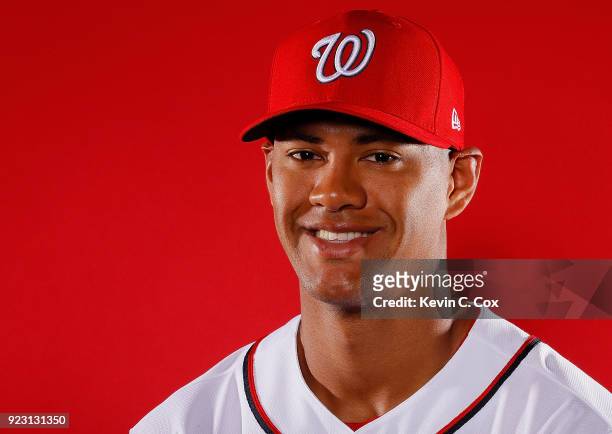 Joe Ross of the Washington Nationals poses for a photo during photo days at The Ballpark of the Palm Beaches on February 22, 2018 in West Palm Beach,...