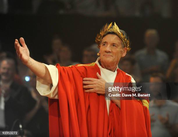 Michael Palin performs on stage during 'Not The Messiah ', celebrating 40 years of Monty Python, at the Royal Albert Hall on October 23, 2009 in...