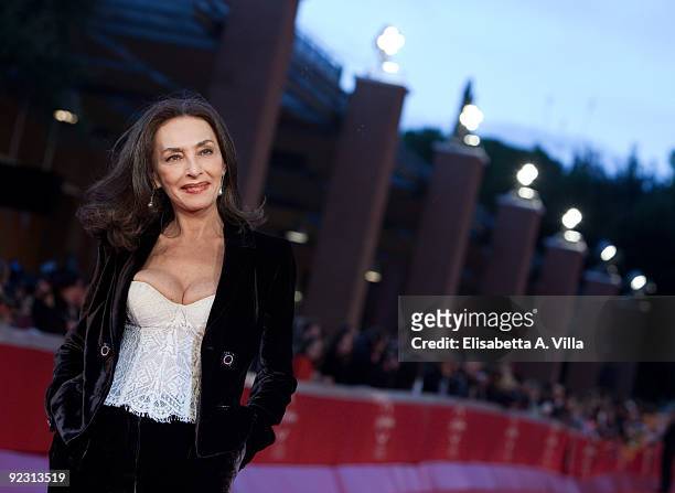 Actress Maria Rosaria Omaggio attends the Official Awards Ceremony during Day 9 of the 4th International Rome Film Festival held at the Auditorium...