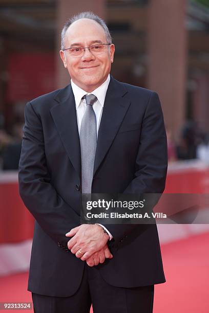 Actor Carlo Verdone attends the Official Awards Ceremony during Day 9 of the 4th International Rome Film Festival held at the Auditorium Parco della...