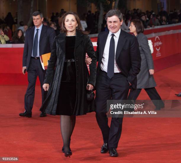 Rome's Mayor Gianni Alemanno and wife Isabella Rauti attend the Official Awards Ceremony during Day 9 of the 4th International Rome Film Festival...