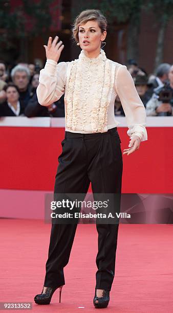 Actress Vanessa Incontrada attends the Official Awards Ceremony during Day 9 of the 4th International Rome Film Festival held at the Auditorium Parco...