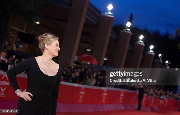 Meryl Streep attends the Official Awards Ceremony during Day 9 of the 4th International Rome Film Festival held at the Auditorium Parco della Musica...