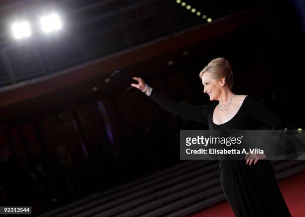 Meryl Streep attends the Official Awards Ceremony during Day 9 of the 4th International Rome Film Festival held at the Auditorium Parco della Musica...