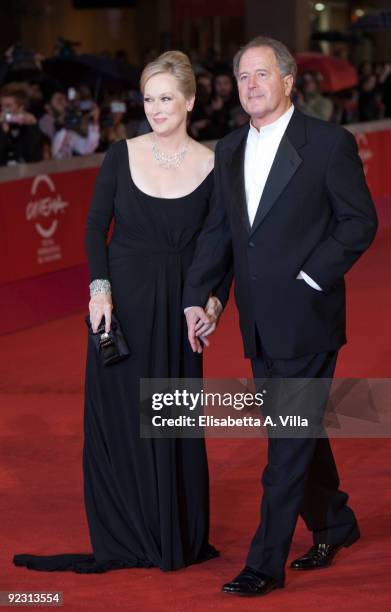 Actress Meryl Streep and her husband Don Gummer attend the Official Awards Ceremony during Day 9 of the 4th International Rome Film Festival held at...