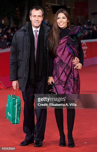Lavinia Biagiotti and Francesco Jowena attend the Official Awards Ceremony during Day 9 of the 4th International Rome Film Festival held at the...