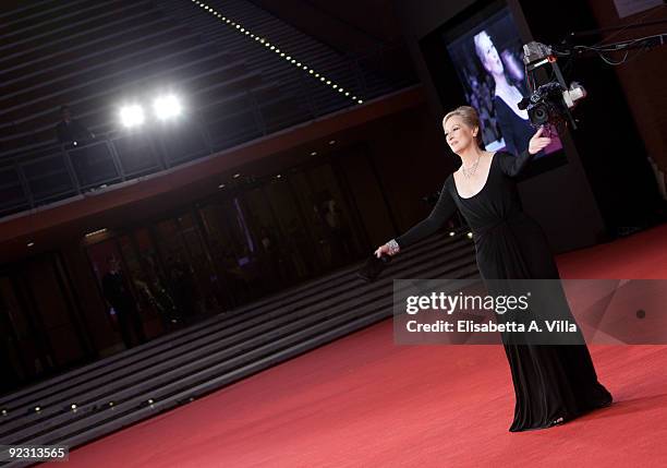 Meryl Streep attends the Official Awards Ceremony during Day 9 of the 4th International Rome Film Festival held at the Auditorium Parco della Musica...