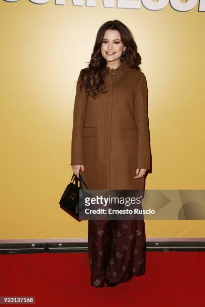 Giulia Elettra Gorietti attends 'Sconnessi' premiere on February 22, 2018 in Rome, Italy.