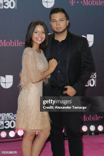 Angela and Leonardo Aguilar attend Univision's 30th Edition Of "Premio Lo Nuestro A La Musica Latina" at American Airlines Arena on February 22, 2018...