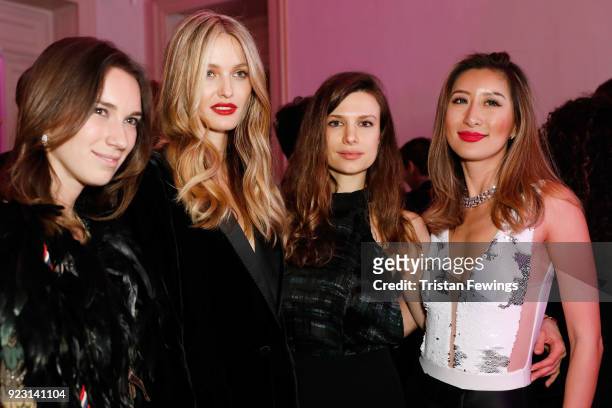Kristina Romanova, Antoniette Costa and guests attend Humans of Fashion Foundation Launch on February 22, 2018 in Milan, Italy.