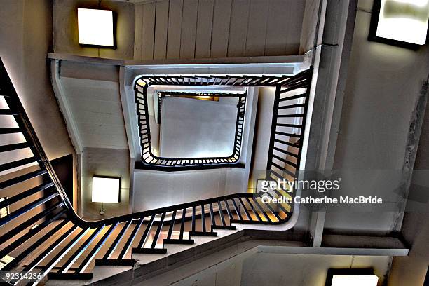 stairway looking upwards - catherine macbride stock-fotos und bilder