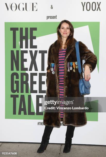 Ludovica Sauer attends the 'The Next Green Talents' event during Milan Fashion Week Fall/Winter 2018/19 on February 22, 2018 in Milan, Italy.