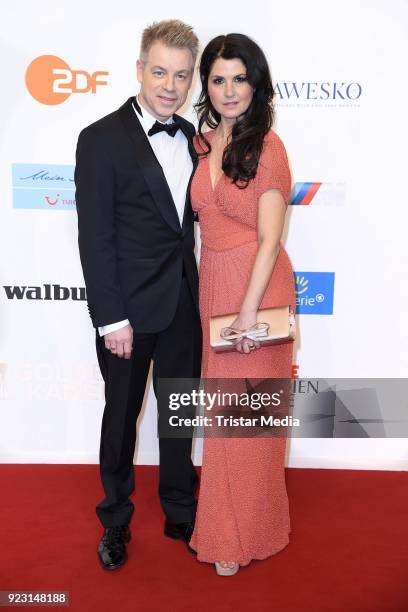 Michael Mittermeier and his wife Gudrun Mittermeier attend the Goldene Kamera on February 22, 2018 in Hamburg, Germany.