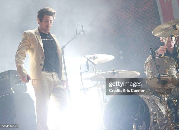 Davey Havok of AFI performs at MTV's ''Ulalume'' Halloween Music Festival at the Merriweather Post Pavillion on October 23, 2009 in Columbia,...