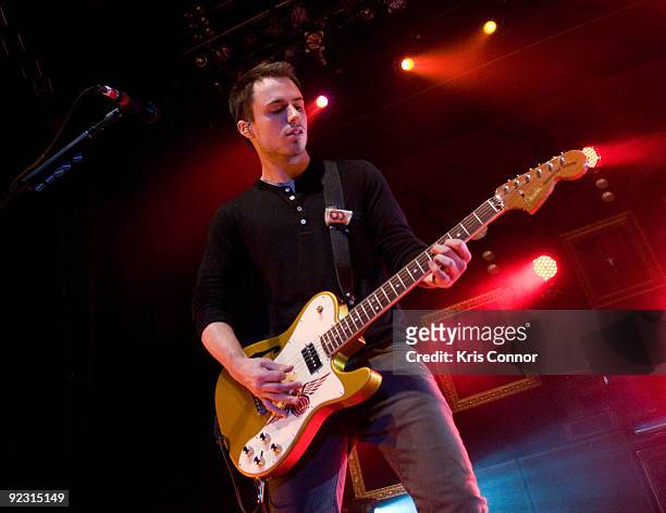 Josh Farro of Paramore performs at MTV's ''Ulalume'' Halloween Music Festival at the Merriweather Post Pavillion on October 23, 2009 in Columbia,...
